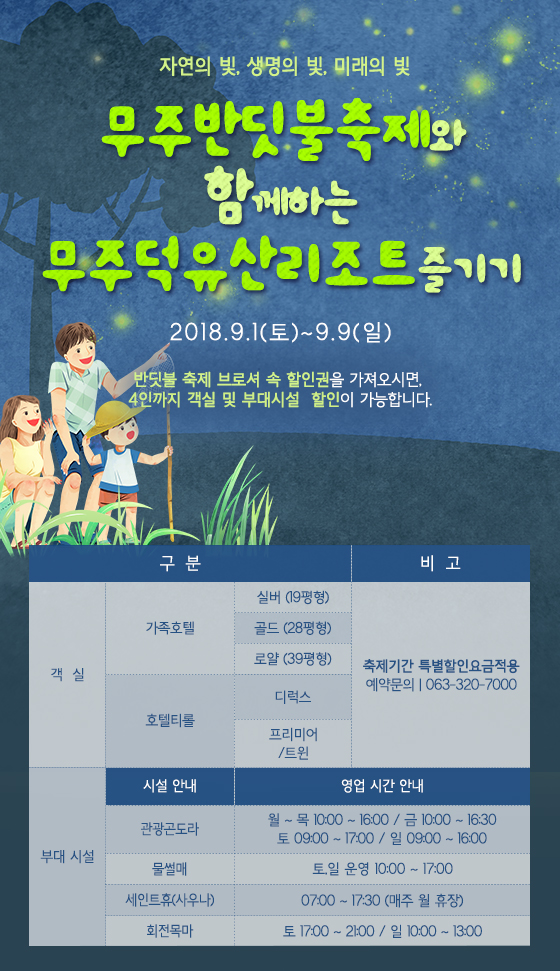 무주반딧불축제와 함께하는 무주덕유산리조트 즐기기